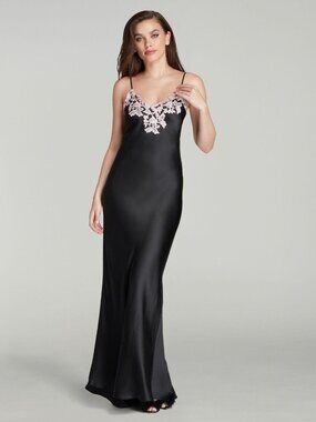 Agent Provocateur Darina Black Pink Silk Slip NWT $1,335